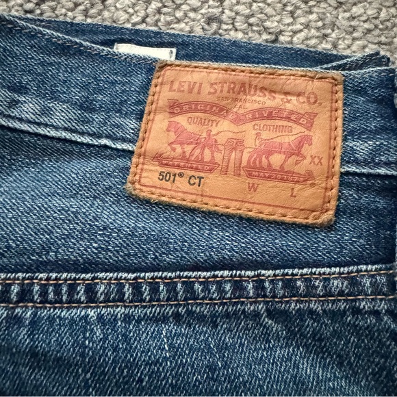 [LEVI’S] 501 White Cone Selvedge Blue Straight Jeans with Vintage Wash - Picture 9 of 11